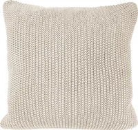 nielsen HOME Kissen Nika gestrickt,50x50cm,CremeWeiß(Farbeffekt),100% Baumwolle,Strick,® Standard 100,Füllkissen