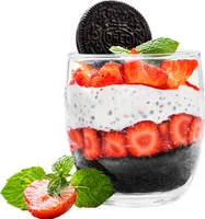 KONZEPT Dessertgläser 12-teiliges Set aus Glas, große Gläser für Nachtisch, perfekt für Tiramisu, Panna Cotta, Pudding, Joghurt-Müsli und Schichtdesse