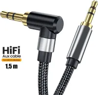 AUX Kabel Kopfhörerkabel Audio Klinkenkabel 3,5 mm Klinke gewinkelt 90°Winkel