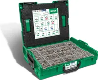 SPAX Montagekoffer L-BOXX, 1 Stück, Schraubenset mit 17 Abmessungen, Senkkopf, T-STAR plus, 4CUT, Edelstahl A2 - 5000009165019