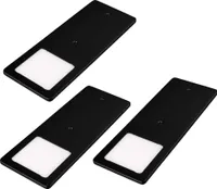 LED Unterbauleuchten schwarz 5W- sehr flache Küchenleuchte Einbauspot 3er Set warmweiß