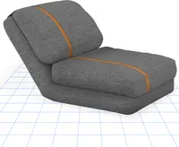 FLEXISPOT Sessel Wohnzimmer Sessel mit hocker Schlafsessel Klappbar mit bettfunktion mit schlaffunktion（Grau）