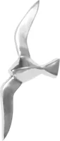 Deko Möwe Metall Alu poliert Vogel Silber Design Tier Maritim Wohnzimmer modern