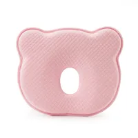 Babykissen,Anti Gegen Plattkopf Babykopfkissen,Weiches Nackenschutz Kinderkissen,Aus Memory Foam für 0-12 Monate Neugeborene -Rosa
