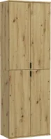 ProjektX Kleiderschrank 4 Türen Eiche Nachbildung.