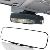 MidGard Auto Weitwinkel Panorama Rückspiegel 305x80mm, KFZ-Innenspiegel, Spiegel leicht gebogen konvex