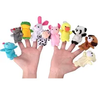 Baby Fingerpuppen Set Familie Fingerpuppen Set für Baby und Kinder Kinder Plüsch Tier Handpuppen Set, Plüsch Tier Set für Kinder Geschichte Zeit Familienmitglieder (5Pcs)