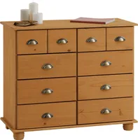 Schubladenschrank COLMAR, Kommode mit 8 Schubladen, Kiefer massiv, Sideboard, Landhausstil