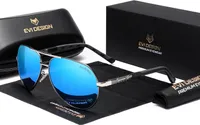 Polarisiertes UV400 Sonnenbrillen-Set XXL mit Etui - AVIATOR, blau versilbert