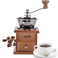 Keramický mlynček na kávu Ručný mlynček na kávu z tvrdého dreva Keramický kužeľový mlynček Ručné mletie Nerezová oceľ Retoo