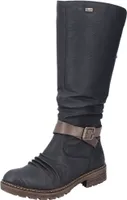 Rieker Damen Stiefel Riemen mit Zierschnalle Warmfutter Z4792, Größe:39 EU, Farbe:Schwarz