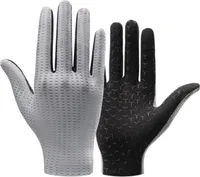 Rockbros Atmungsaktive Vollfinger-Fahrradhandschuhe Grau M