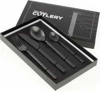 schwarzes Besteck Set in tollem matten Design