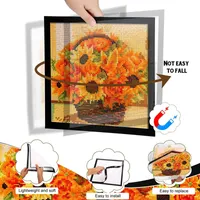 5Stk Diamond Painting Rahmen 30x30cm,Diamond Painting Bilderrahmen Zubehör,Magnetischer Diamant Kunstrahmen Selbstklebend