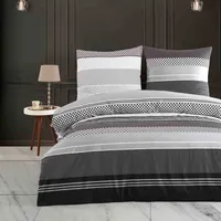 Bettwäsche Bettbezug 200x200 cm, Kopfkissenbezug 80x80 cm 3 teilig Deckenbezug Set aus 100% Baumwolle Renforce mit Reissverschluss - Buymax®