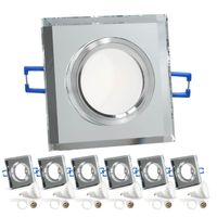 Zestaw 6x oprawa halogenowa przeźroczysta LUMO8N + LED GU10 5W ciepłobiała