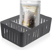 Orion Organizer Küchenbehälter Küchenbox Aufbewahrungsbox für Gewürze Kräuter mit 3 Fächern grau