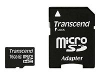 Transcend Speicherkarte MicroSDHC Card 16 GB Class10 mit Adapter