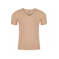 OLYMP Level Five Body Fit T-Shirt V-Ausschnitt caramel 0801 12 24 - Gr. M