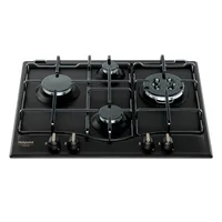 Hotpoint PCN640TANR Vestavná varná deska / 59 cm / Plynová / 4 hořáky / Antracitová