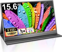 Portable Monitor 15,6 Zoll, Tragbarer Monitor mit USB C HDMI 1080P HDR VESA kompatibel, Mobiler Bildschirm für Laptop, Handy, PC, Xbox, PS4/5