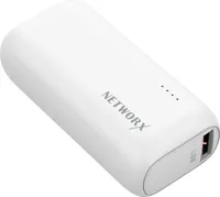 Networx Powerbank 5.000 mAh Zusatzakku USB-C USB-A  weiß