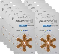10x Varta Power One P312 PR41 Hörgerätebatterien 6er Blister