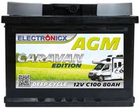 Electronicx Caravan Edition Batterie AGM 80 AH 12V Wohnmobil Boot Versorgung…