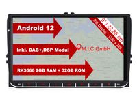 M.I.C. AV9-lite Android 12 Autoradio mit navi Ersatz für VW Golf t5 touran Passat RNS RCD Skoda SEAT: DSP DAB Plus Bluetooth 5.0 WiFi 2 din 9" IPS Bildschirm 2G+32G USB Auto zubehör europakarte
