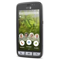 Doro 8031 4G Smartphone (11,4 cm (4,5 Zoll), LTE, 5 MP Kamera, Android 5.1) schwarz/stahl, Farbe:schwarz