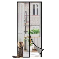 Sekey Fliegengitter Tür Magnet Balkontür, Insektenschutz Tür 80x200 cm, Katzensicher, Langlebig, Geruchsfrei und Ungiftig, Schwarz