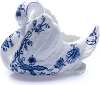 Schwan, H. 17,5 cm, Zwiebel, tschechisches Porzellan, Leander