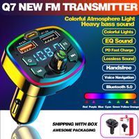 Auto Bluetooth 5.0 Ladegerät FM Transmitter Zigarettenanzünder MP3 Musik Player