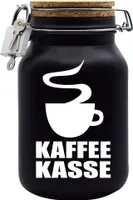 Spardose Geld Geschenk Ideen Kaffee Kasse Schwarz Größe XL 2 Liter