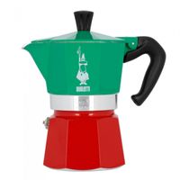 Bialetti - Moka Express collection Italia (Tricolour), 3-Tassen-Kaffeemaschine, Aluminium