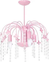 Deckenleuchte Kronleuchter Droplet Pink 3 - Mlp1137 Kinderzimmer Kinderleuchte
