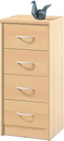 Kommode Hochkommode Anrichte Standschrank Schubladenkommode Schrank "Olli IX" Buche