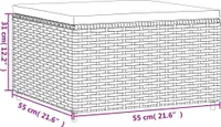 vidaXL Záhradná stolička s vankúšom Grey Poly Rattan