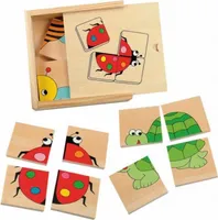 4 tlg. Minipuzzle Kleinkinder / Holzspielzeug Puzzle Kinder