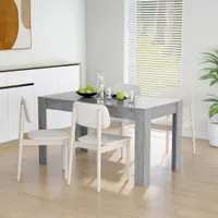 vidaXL Jedálenský stôl Concrete Grey 140x74,5x76 cm Materiál dreva