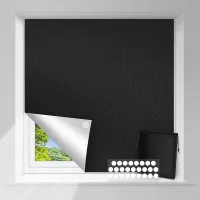 3 x Fenster Verdunkelung, mit Saugnäpfen, 60 x 100 cm, Sonnenschutz für  Dachfenster, tragbarer Blendschutz, grau