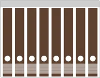 Wallario Ordnerrücken Sticker, selbstklebend für schmale Ordner, 8 Stück, Motiv Braun