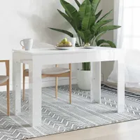 vidaXL Jedálenský stôl vysoký lesk biely 120x60x76 cm Drevo Materiál
