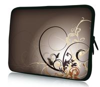 Laptoptasche Schutzhülle Sleeve wasserwabweisendes Neopren für Notebooks/Tablets/ Laptops bis 10,2 Zoll- Design Ranke braun