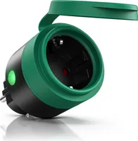 BEARWARE Wlan Steckdose Outdoor - Sprachsteuerung via Alexa oder Google Home - 2,4 Ghz WiFi – 3600 W - Smart Plug WiFi Steuerung per App Smart Life – IP44 - innen und außen – Thermosicherung