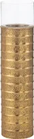 J-Line Kerzenhalter Säule Metall/Glas Gold Small