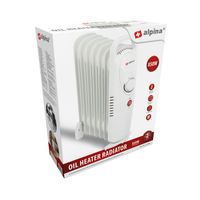 Alpina - Ölkühler - YL-B12-7A - 7 Lamellen - Regelbarer Thermostat - 850W - 13,5 x 30 x 39cm - Weiß