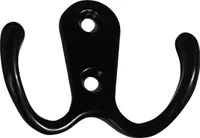 Set von 10 Kleiderhaken und Kleiderbügeln aus Metall (doppelt, Farbe: Schwarz)