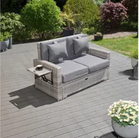 Green Spirit "Sunny" Garten Multifunktionssofa, Polyrattan, grau