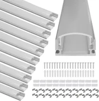 Yakimz 10x1m LED hliníkový profil hliníkový profil kolejnice LED pásek LED kanál pro LED pásek profil modely U-tvar